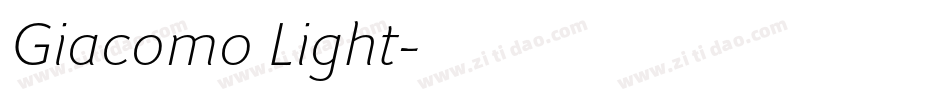 Giacomo Light字体转换